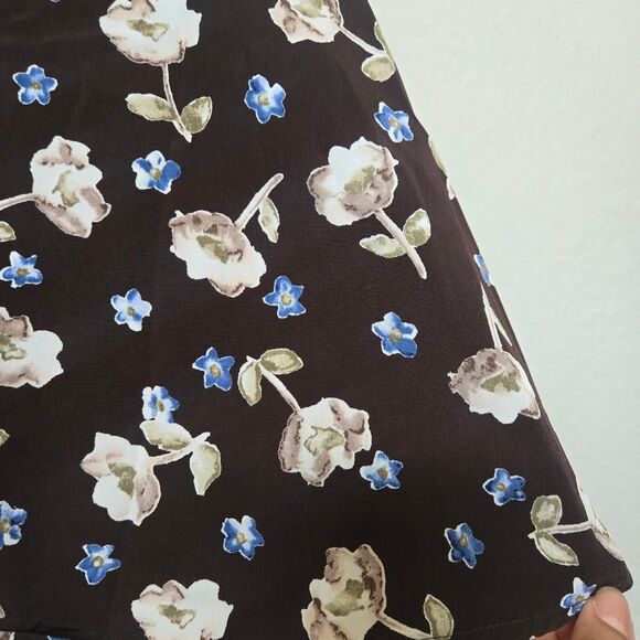 Y2K My Michelle Bohemian floral brown Mini Flowy skirt - Picture 11 of 13